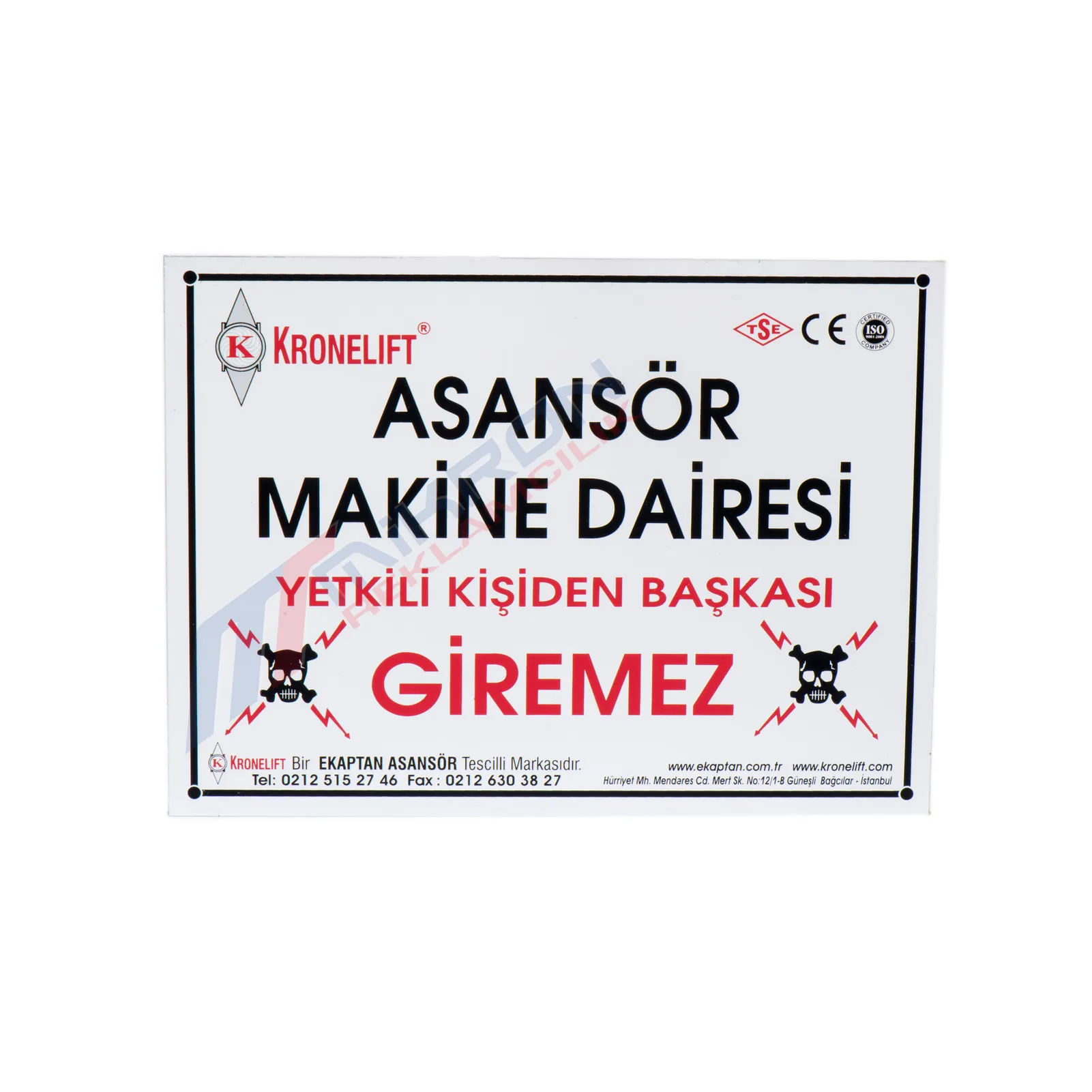 Asansör Etiketi