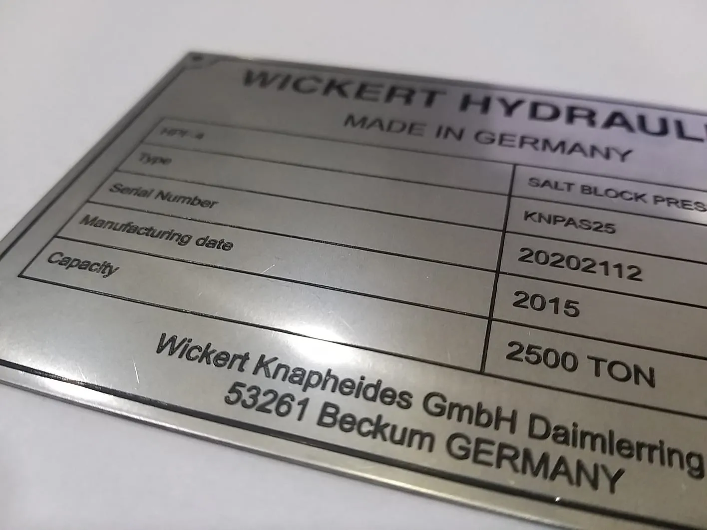 Metal Oyma Etiket - Asit İndirme Etiketi